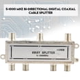 thumbnail image 1 of 6 Way Coax Cable Splitter,  HD Digital 5-1000MHz High Performance CATV TV Antenna Coaxial Signal Split, Perfect For Home Use, 1 of 1