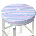 thumbnail image 3 of Kll Striped Gradient Round Bar Chair Cushion Cover 14 Inch,Bar Stool Protector With Elastic, Soft Washable, 3 of 7