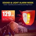 thumbnail image 3 of HLONK Solar Sound Light Alarm Motion Sensor 129db Outdoor Security Siren Motion Activated Warning Strobe, 3 of 6