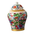 thumbnail image 4 of Fiocias Ceramic Flower Vase Storage Pot Can Porcelain Jar Tea Canister Ginger Temple Jar Multicolor Flower, 4 of 9