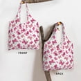 thumbnail image 3 of Xecao's Girl Butterfly Canvas Tote Bag is a versatile choice for women, serving as a stylish beach bag, shopping bag,and reusable grocery bag., 3 of 5