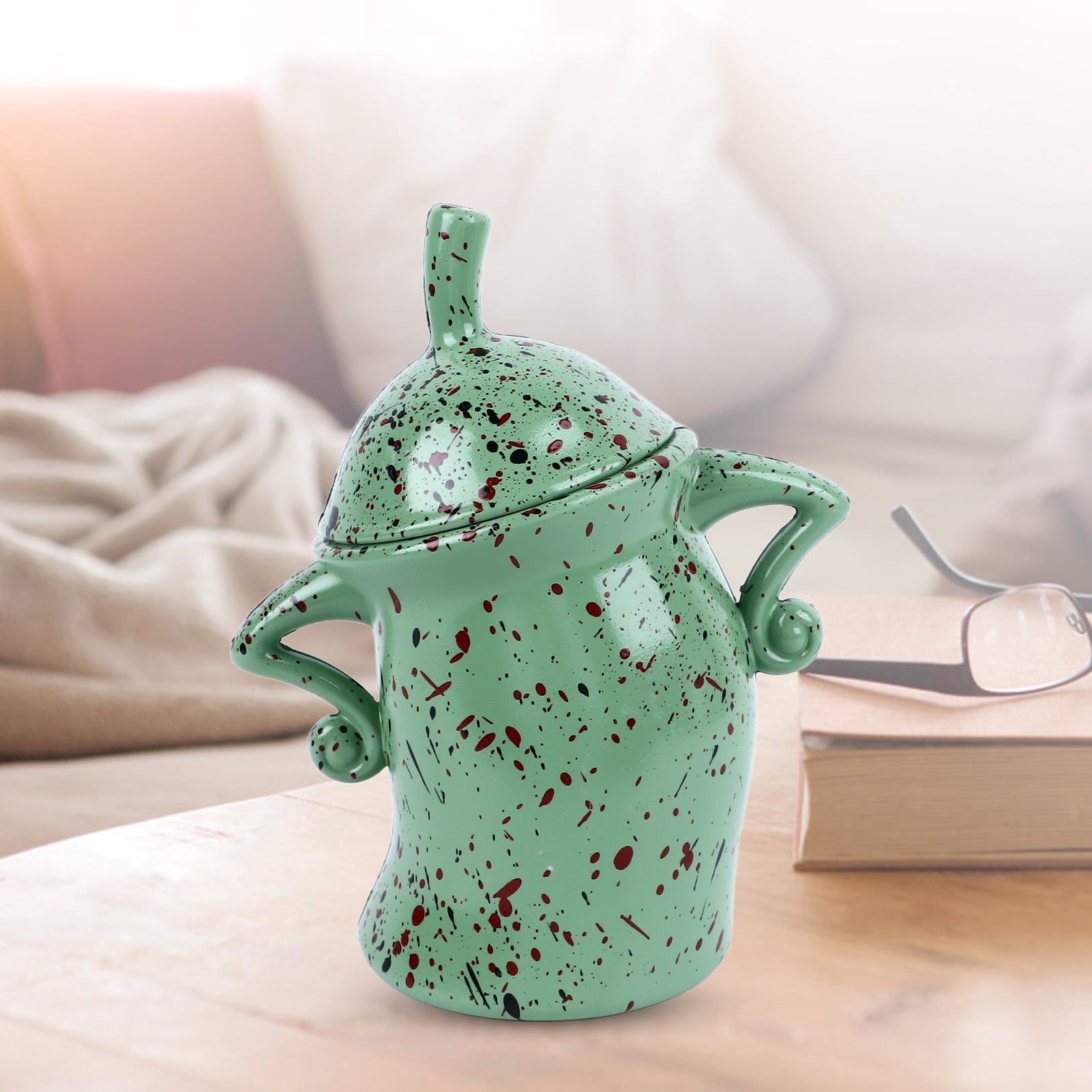 Pot De Rangement Alimentaire Mignon Avec Attitude – Céramique, Couvercle étanche à L’air – Pour Café, Thé, Biscuits – Environ 20x18 Cm - 10