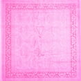 thumbnail image 1 of Ahgly Company Indoor Square Abstract Pink Contemporary Area Rugs, 4' Square, 1 of 4