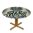 thumbnail image 3 of GOSMITH Aloha Pineapple Aloha Tropical Fruit Hawaii Healthy Organic Doodle Vitamin Ananas Food Round Table Cloth White, 3 of 7