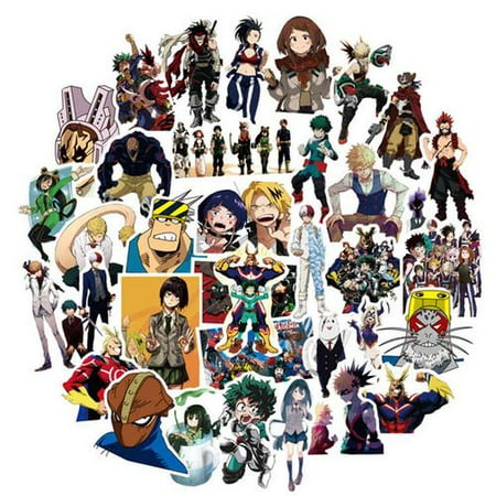 Girl Stickers For Skateboard AkoaDa 50Pcs/Set Teen Anime Cartoon Sticker Cool Sticker My Hero Academy Child Teen Love Motorcycle Bike Skateboard Guitar Suitcase Laptop iPad Phone Case Graffiti Sticker ()