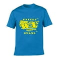 thumbnail image 3 of The Season Essentials All States Collection “United We Stand” 100% Cotton Unisex T-shirt Graphic Tee, Blue/Yellow, 2X-Large, 3 of 11