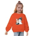 thumbnail image 3 of GPAECEAD Kids Halloween Crewneck Sweatshirts Boy Girl Ghost Graphic Pullover Tops Cute Spooky Season Long Sleeve Shirt 2-10Years Orange, 3 of 8