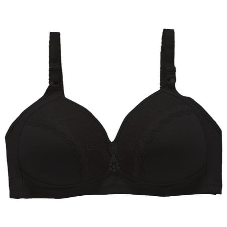 

Womens Underwear Woman s Fashion Plus Size Wire Free Comfortable Push Up Hollow Out Bra Large Size Bra Without Steel Rings Push Up 50/115 (CD Through Cup) Black XXXXL