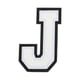 thumbnail image 1 of Parches de letras de chenille de 4", parches iniciales de chenille blanca A-Z (letra J), 1 of 6