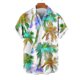 thumbnail image 1 of Blusa y camisa de manga corta con cuello vuelto para hombre, estilo casual, con cuello estampado, manga corta, botones, moda, cárdigan con bolsillo, blusa de poliéster para hombre, 1 of 5