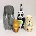 thumbnail image 3 of Wooden Animal Nesting Dolls 5 Layer Russian Nesting Dolls Gift For Kids Adults, 3 of 7