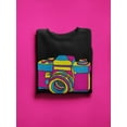 thumbnail image 3 of Pop Art Camera Design Sweatshirt Women -Image by Shutterstock, Female 5X-Large, 3 of 4