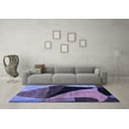 thumbnail image 3 of Ahgly Company Indoor Square Oriental Blue Modern Area Rugs, 6' Square, 3 of 4