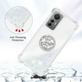 thumbnail image 4 of Glitter Clear Sparkly Bling Case for Xiaomi 12 Lite, Rugged Shockproof Flowing Liquid Floating Cover for Women with Ring Holder Phone Case for Xiaomi 12 Lite  Colorful, 4 of 7