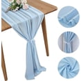 thumbnail image 3 of Dalrosia 10FT Chiffon Table Runner 29x120 Inches Wedding Runner Sheer Thanksgiving Christmas Bridal Shower Decorations, 3 of 8