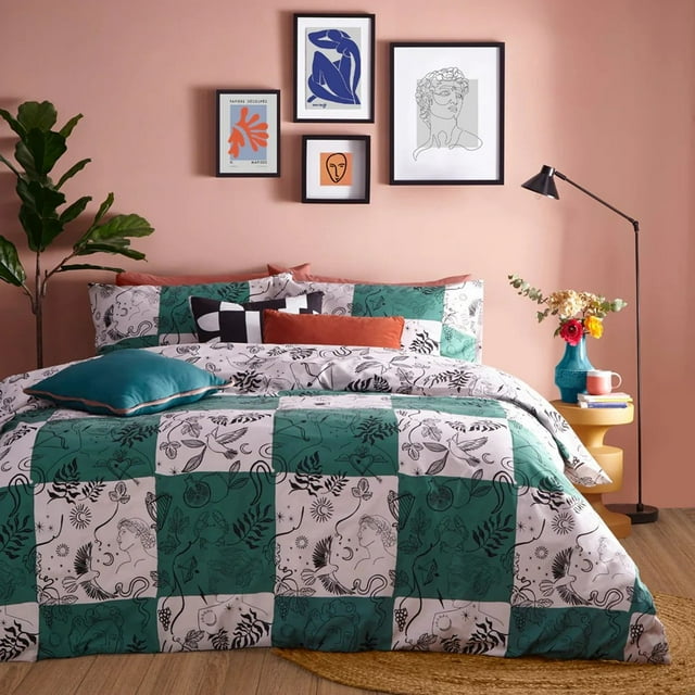 Furn Mythos Reversible Checkerboard Duvet Cover Set