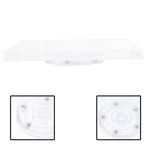 PAMINGONO 1Pack Rotating Cake Stand for Decorating Baking Supplies Acrylic Round 15.2X15.2X2CM