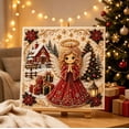 thumbnail image 3 of DIY Christmas Pearl Diamond Painting Art Kit for Adults, Beginner-Friendly, 3D Raised Pearl Beads Craft with Shimmering Effect, Handmade Art Craft for Home Wall Decor, Relaxing Stress Relief E, 3 of 3