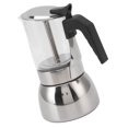 thumbnail image 2 of Moka Pot Coffee Maker, Heat- Glass Moka Pot Stainless Steel Heat Portable Classic Italian Coffee Maker for Home and Cafe, 2 of 5
