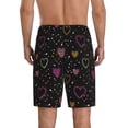 thumbnail image 4 of Lsque Heart and Stars Mens Sleep Pajama Shorts,Short Pajama Pants, Cotton Ultra-Soft Knit-Medium, 4 of 9