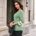 thumbnail image 3 of SUNBS Blouses for Women 3/4 Length Sleeve Shirts Casual Ladies Tops Trendy Fall Winter Clothes, 3 of 6