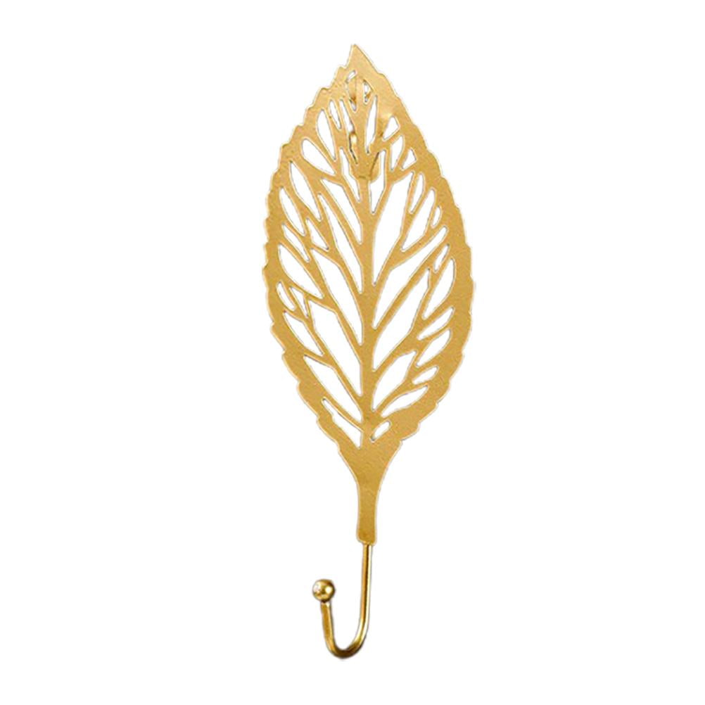 Decorative Hook No Punching Coat Hook Leaves Shaped Metal Wall Hook for