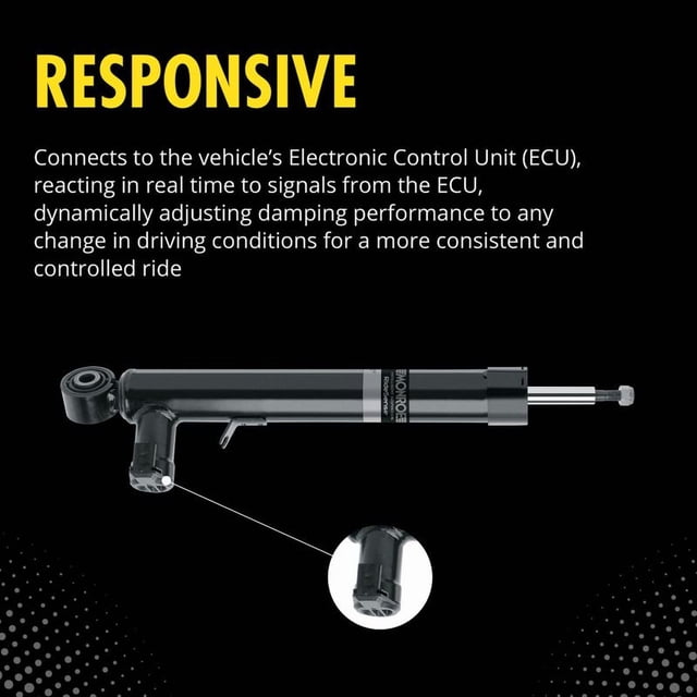 Monroe Shock Absorbor C1517 RideSense; Remplacement OE; Recharge Gaz Azote; Garantie Limitée de 5 Ans; Longueur Compressée de 14.52 Pouces; Longueur Prolongée de 23.2 Pouces; Simple