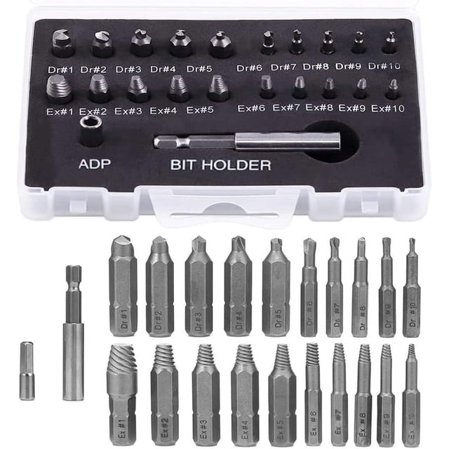 Professional Screw Extractor Set, Chrome Molybdenum Alloy Steel Provides Exceptional Durability, Perfect Companion For Every Tool Enthusiast