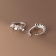 thumbnail image 5 of Sterling Silver Flower Small Hoop Earrings for Women Teens Flower Hoop Earrings Huggie, 5 of 5