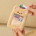 thumbnail image 4 of Titular de la fotográfica de felpa Cubierta de la de identificación con foto, protectora con colgante de llavero Decoración para fotos Marrón Baoblaze Tarjetero de peluche, 4 of 8