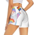 thumbnail image 3 of Goofa LGBT Gnomes Printed Women 2 in 1 Running Shorts,Quick Dry Athletic Workout Shorts,High Waisted Athletic Shorts with Liner Pockets-Small, 3 of 9
