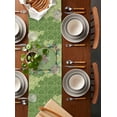 thumbnail image 5 of Table Runner Dresser Scarves Christmas Pine Needle Cone Berry Cotton Linen Burlap Table Cover Abstract Leaves Vine on Green Table Runners for Family Kitchen Dining Holiday Party Banquet Decor, 5 of 5