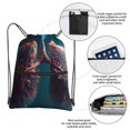 thumbnail image 3 of Rocae Abstract Botanical Heart for Drawstring zipper Backpack Gym Backpack Bag for Men and Women, 3 of 6