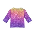 thumbnail image 3 of CCRFTGI Cute Shirts for Girls Size 7 3/4 Sleeve Button V Neck Sequins Print Big Sister Outfit Tee Shirts Summer Trendy Soft Lightweight Basic T-Shirts Purple 11-12 Years, 3 of 4