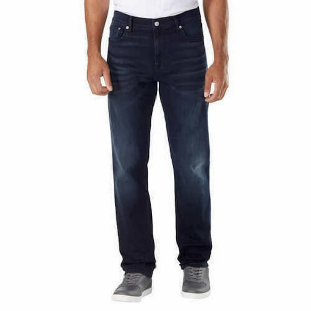 Calvin Klein Men's Stretch Straight Leg Jeans, Andres Blueish Black 40 x 30  -NEW 