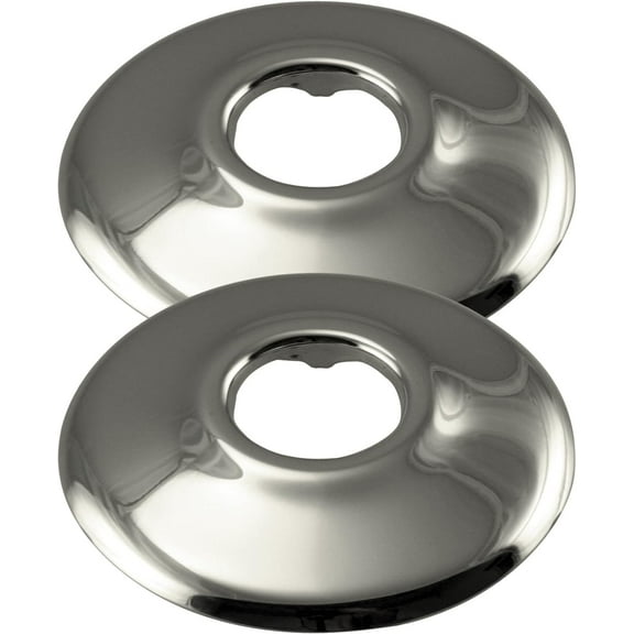 Westbrass R129-2-05 1/2" IPS Sure Grip Low Pattern Flange, Polished Nickel (2-Pack)