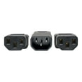 thumbnail image 4 of Tripp Lite P004-18N-2C13 C14 Male to C13 Female Splitter, PDU Style - C14 to 2x C13, 10A, 100–250V, 18 AWG, 18 in., Black, 4 of 5