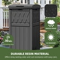 thumbnail image 3 of Uforic 31 Gallon Large Outdoor Trash Bin, Waterproof Resin Garbage Can with Lid & Drip Tray, Waste Container,for Porch, Backyard, Black, 3 of 9