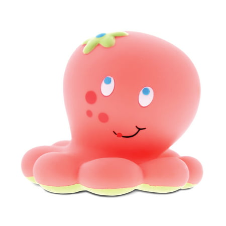 Dollibu Dollibu Octopus Rubber Bath Toy Squirter Pink Bath Buddy Fun Floater Animal Collection 2.75 Inch Affordable Gift for Babies Safe For All NO Age Restrictions Bath Time / Pool Toy Water Party