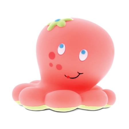 Rubber Animal - Dollibu Dollibu Octopus Rubber Bath Toy Squirter Pink Bath Buddy Fun Floater Animal Collection 2.75 Inch Affordable Gift for Babies Safe For All NO Age Restrictions Bath Time / Pool Toy Water Party Gi