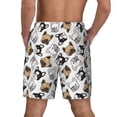 thumbnail image 3 of Sigee French Bulldog3 Print Mens Swim Trunks with Compression Liner Quick Dry Swim Stretch Beach Shorts with Pockets,S-3XL, 3 of 7