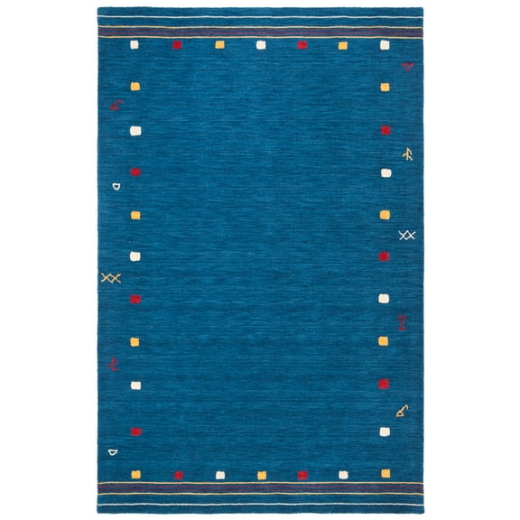 Safavieh Himalaya Charmaine Solid Wool Area Rug, Blue, 6' x 9'