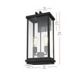 thumbnail image 2 of Elegant Lighting Theodore 9" Outdoor Wall Sconce in Black, 2 of 8