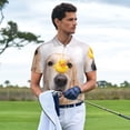 thumbnail image 3 of Vsdgher The Dog Is Sitting In A Bubble Bath Polo Shirts for Men, Men's Short Sleeve Stretch Polo Shirt, Shirts for Men-Medium, 3 of 6