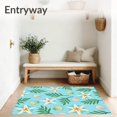 thumbnail image 3 of ODIKA 4'x6' Machine Washable Non-Slip Area Rug, Motif with Shell and Palm Frond Accents High Traffic Rug, Blue, 707819, 3 of 7
