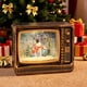 thumbnail image 5 of Bola de nieve navideña con forma de TV, linterna, caja de música navideña para mesa, escritorio de casa Muñeco de nieve retro dorado, 5 of 8