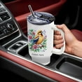 thumbnail image 5 of Personalized 40oz American Goldfinch Tumbler - Custom Stainless Steel Cup with Straw & Handle - Gift for Bird Lover Girls, Women - Travel Mug for Christmas, Birthdays, 5 of 6