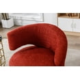 thumbnail image 6 of Swivel Accent Chair, 360 Degree Swivel Cuddle Barrel Sofa Chair Round Armchairs with Wide Upholstered, Fluffy Fabric Lounge Chair Reading Chair for Living Room, Bedroom, Office, Waiting Rooms, Red, 6 of 7