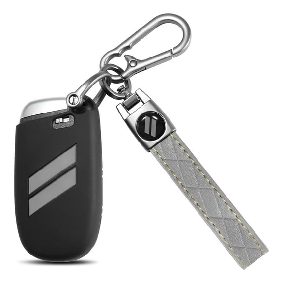 for Dodge Key Fob Cover with Keychain for Dodge Charger Challenger Dart Durango Journey Replacement Remote Control 3 4 5 Buttons Key Fob Shell
