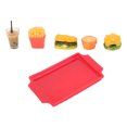 thumbnail image 1 of Dollhouse Fast-Food, 1/12 Miniature Jouet en Résine Mini Hamburger Frites Ensemble pour Accessoires Alimentaires Miniatures, 1 of 8
